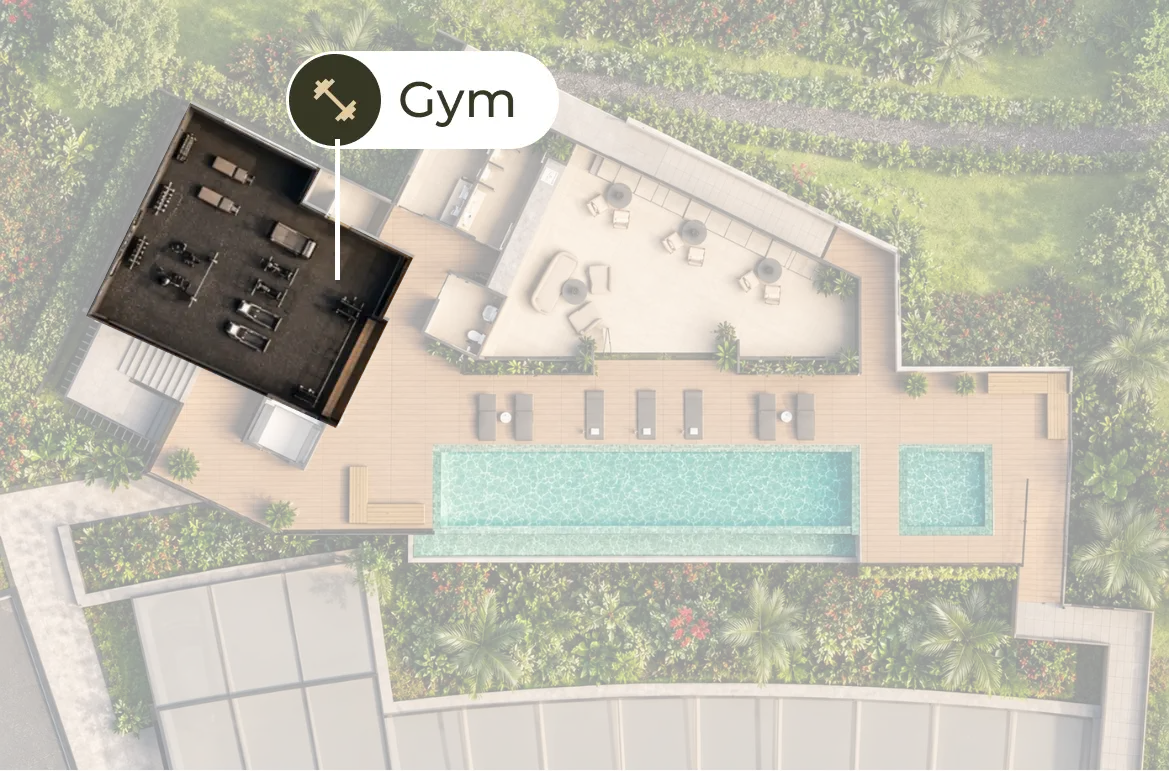 Planta del gimnasio de Nodo Santa Ana