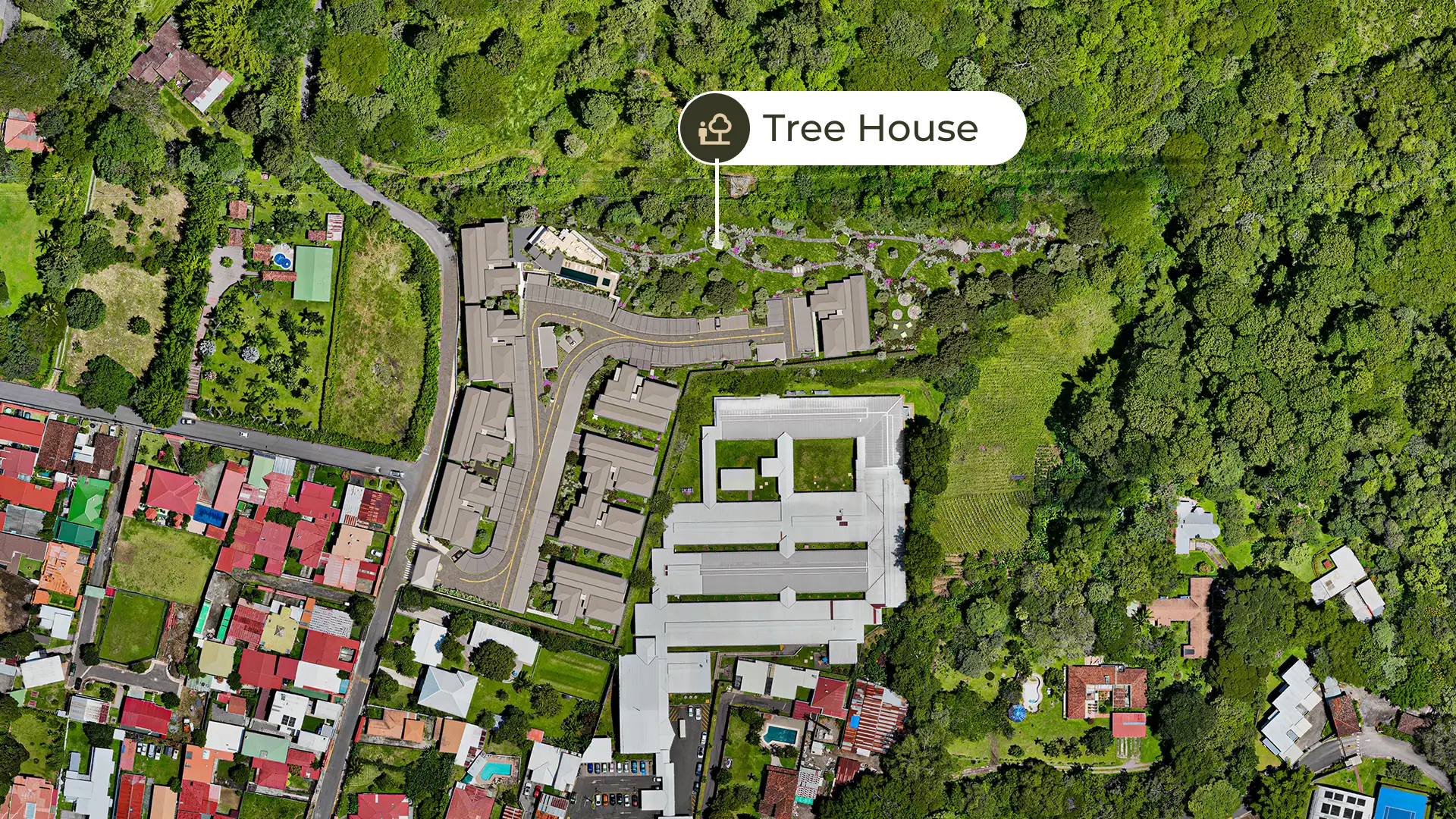 casa del arbol en condominio en costa rica
