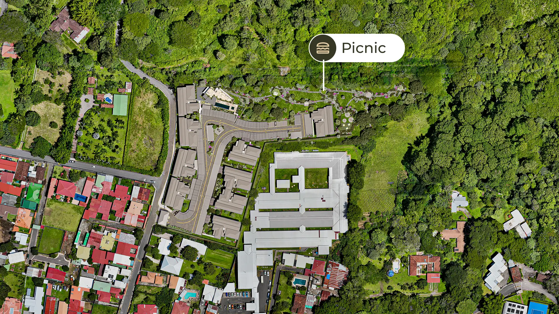zona de picnic en condominio de montana